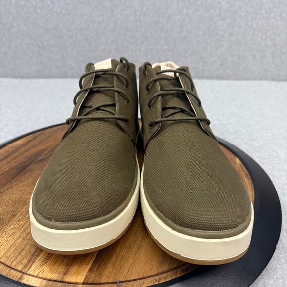 Olukai Papaku Boots Men’s Size 13 Olive Green Casual Canvas Shoes - Picture 2 of 7